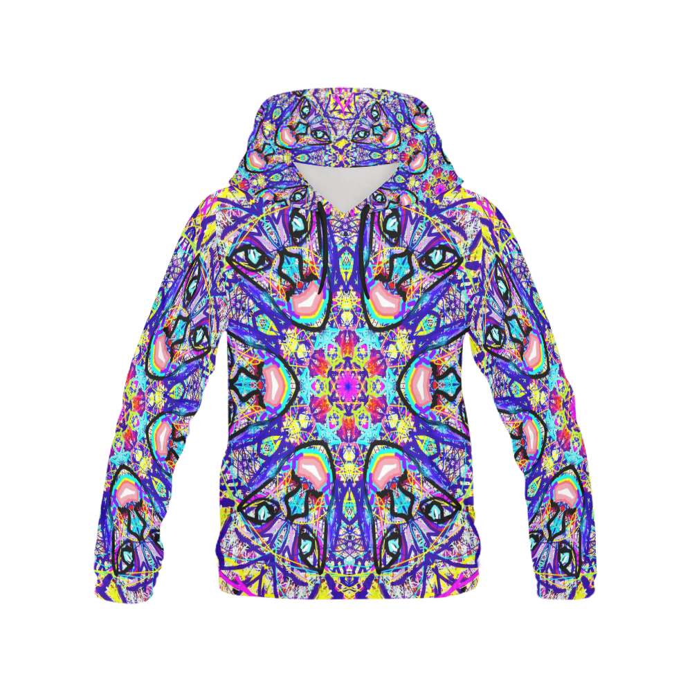 Thleudron Vikings All Over Print Hoodie for Women (USA Size) (Model H13)
