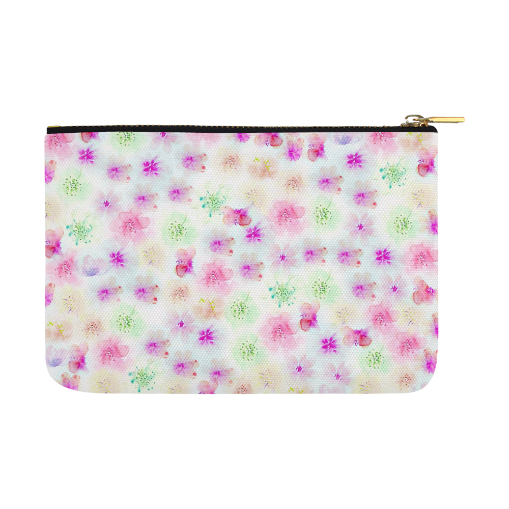 watercolor flowers 4 Carry-All Pouch 12.5''x8.5''