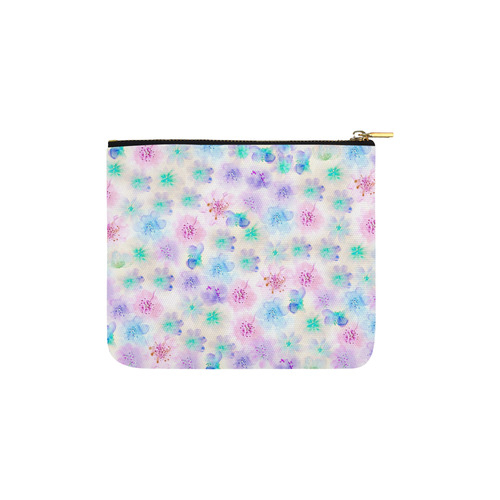 watercolor flowers Carry-All Pouch 6''x5''
