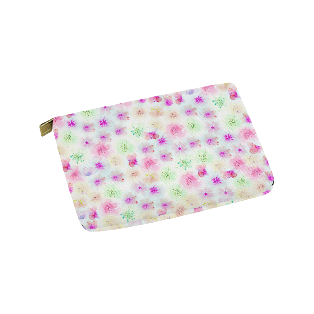 watercolor flowers 4 Carry-All Pouch 9.5''x6''