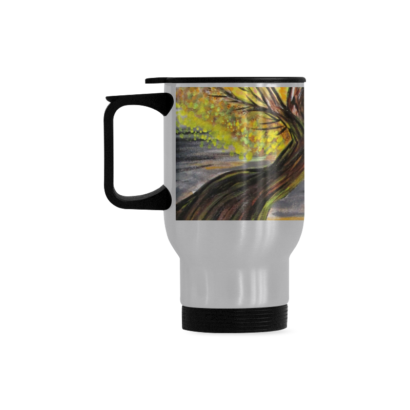 Overlooking Tree Travel Mug (Silver) (14 Oz)