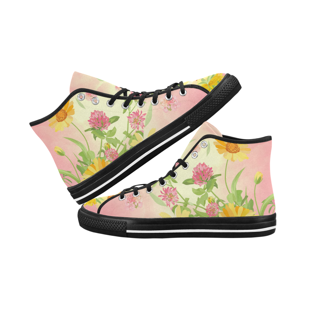 Wonderful flowers, soft colors Vancouver H Men's Canvas Shoes (1013-1)