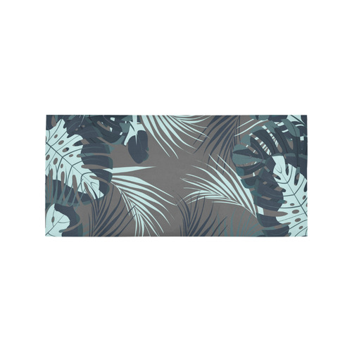 Tropical Monstera Leaves Jungle Pattern Area Rug 7'x3'3''