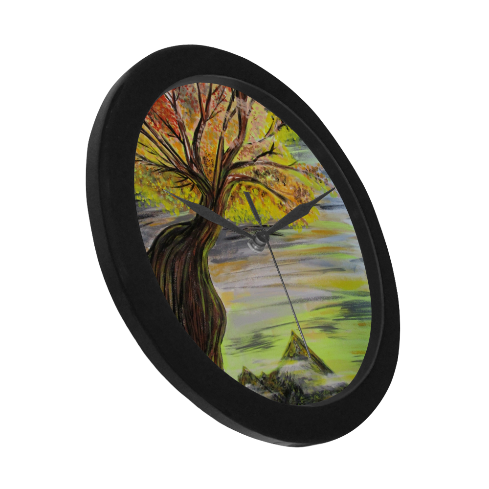 Overlooking Tree Circular Plastic Wall clock