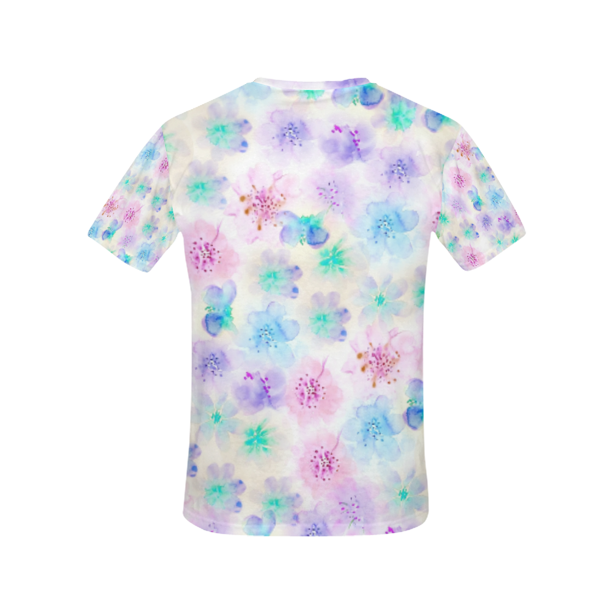 watercolor flowers All Over Print T-Shirt for Women (USA Size) (Model T40)