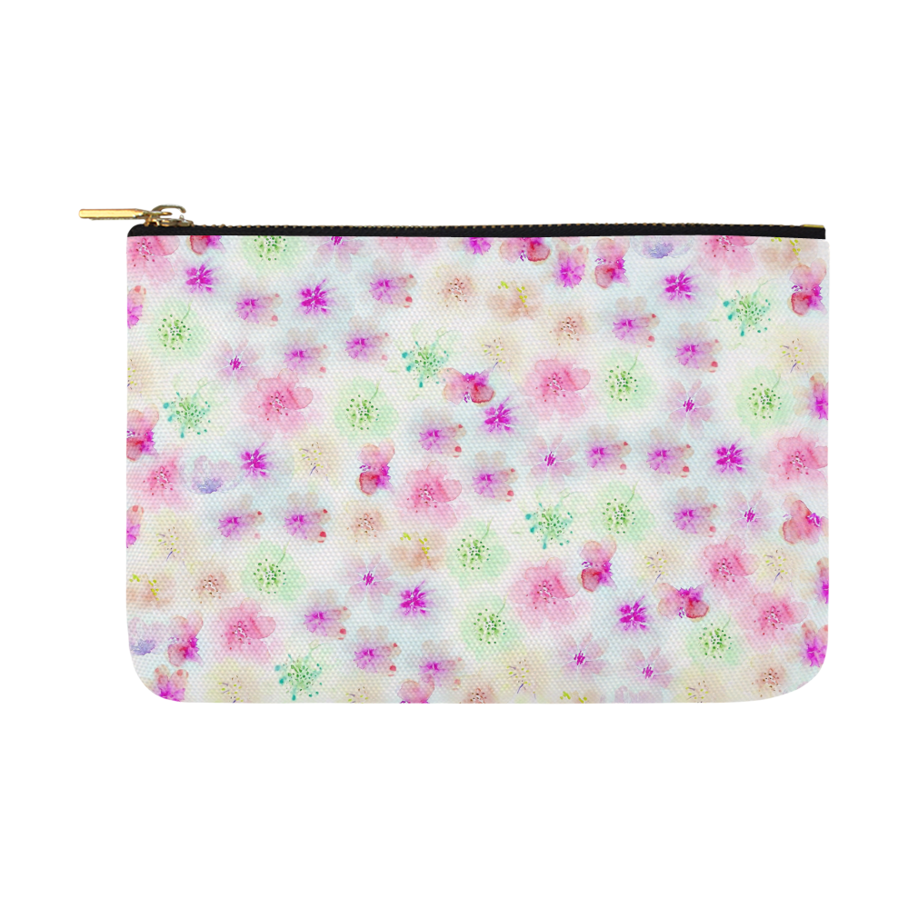 watercolor flowers 4 Carry-All Pouch 12.5''x8.5''