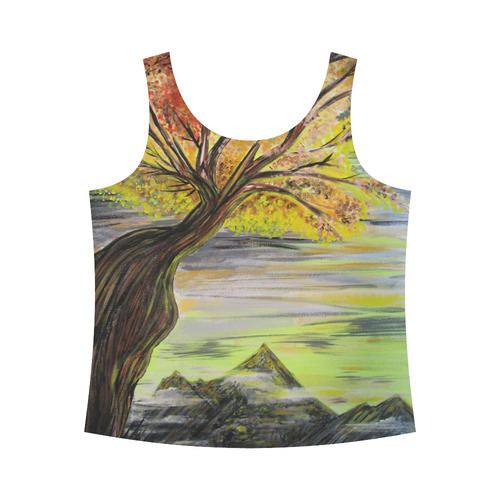 Overlooking Tree All Over Print Tank Top for Women (Model T43)