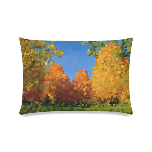 Park, oil painting, landscape Custom Zippered Pillow Case 16"x24"(Twin Sides)