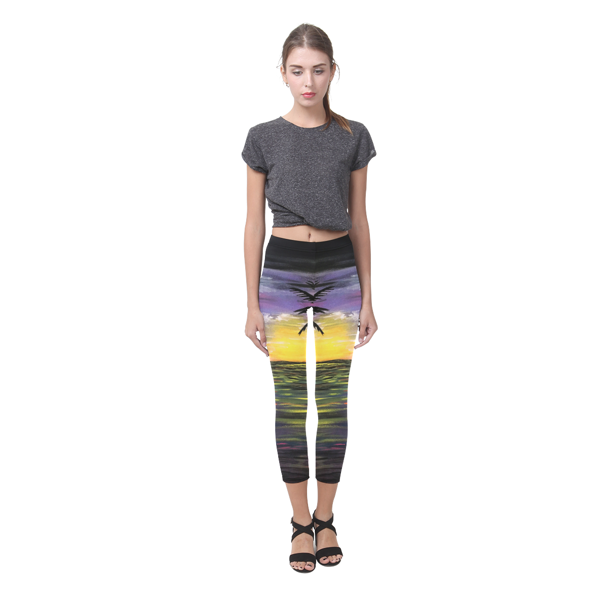 Sunset Sea Capri Legging (Model L02)