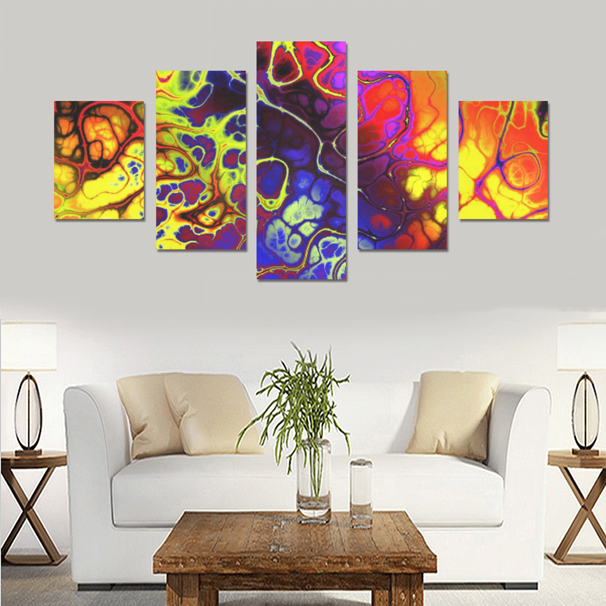 awesome fractal 35C by JamColors Canvas Print Sets B (No Frame)
