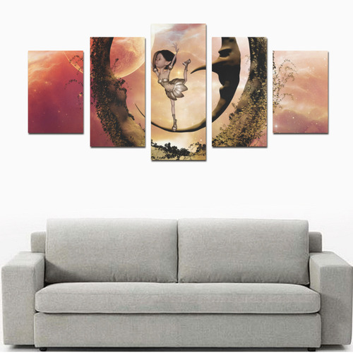 Dancing on the moon Canvas Print Sets D (No Frame)
