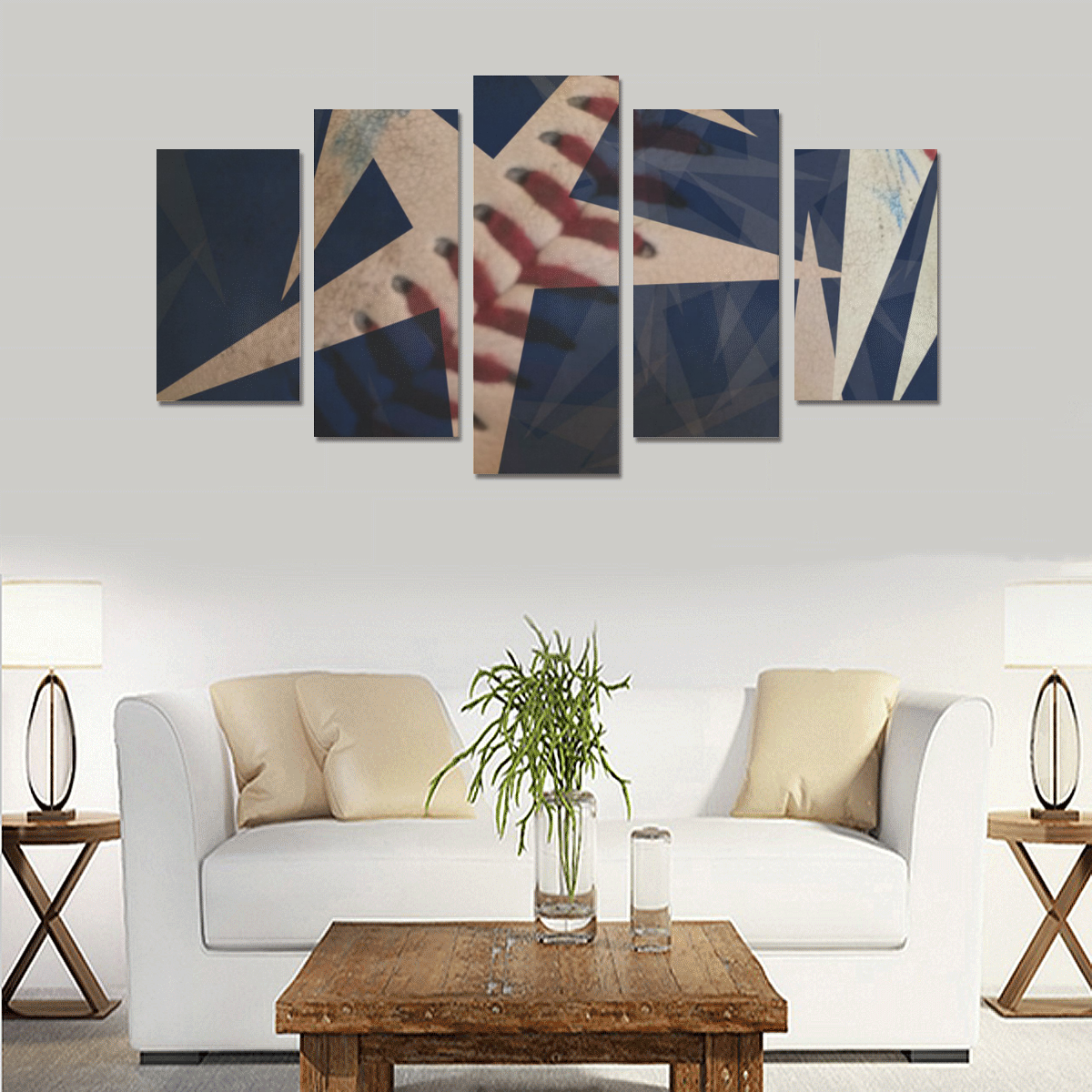 As American as....... Canvas Print Sets A (No Frame)