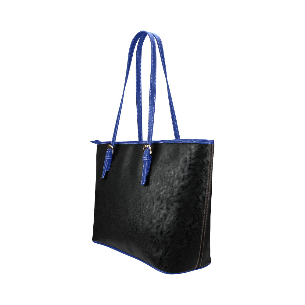 LaMonki "blue" Leather Tote Bag/Large (Model 1651)