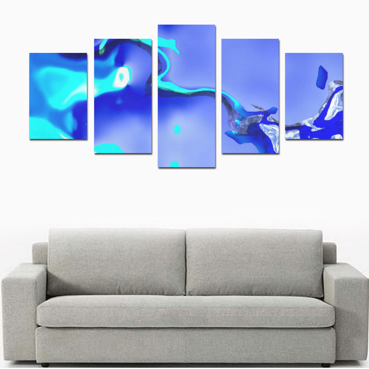 Abstract Fate, ocean Canvas Print Sets D (No Frame)