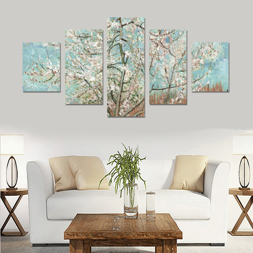 Van Gogh Pink Peach Tree Canvas Print Sets B (No Frame)
