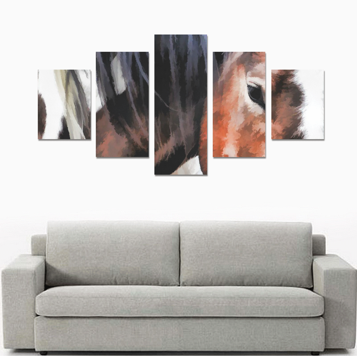 pony Canvas Print Sets B (No Frame)