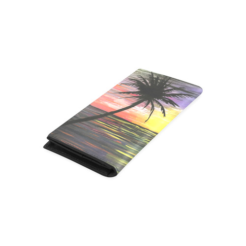 Sunset Sea Women's Leather Wallet (Model 1611)