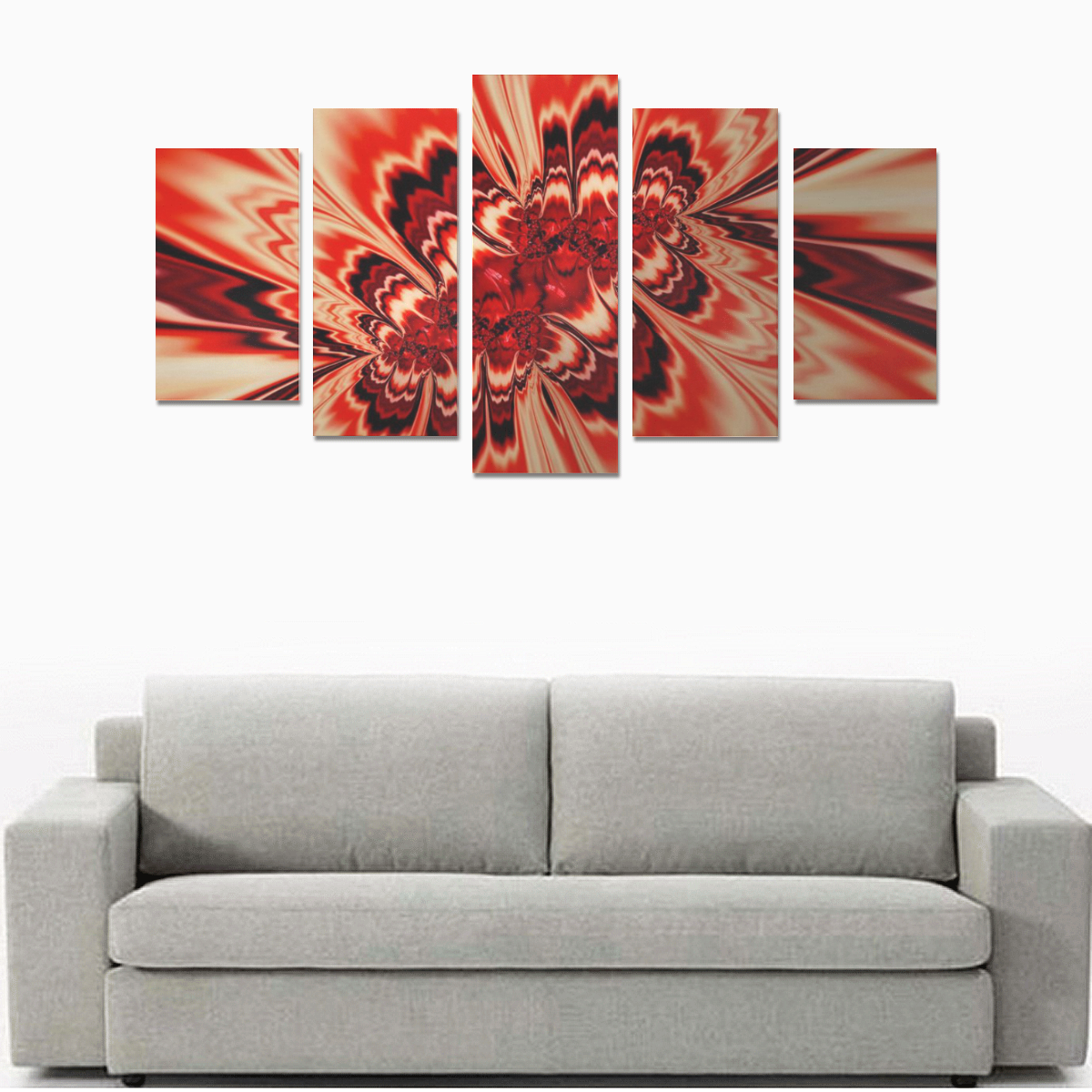 amazing Fractal 43 red by JamColors Canvas Print Sets A (No Frame)