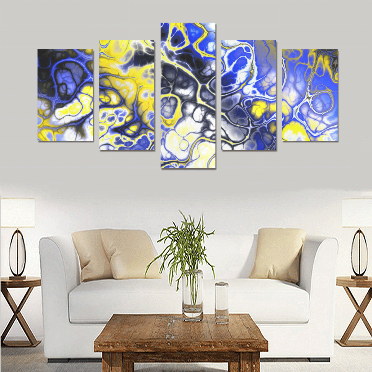 awesome fractal 35A by JamColors Canvas Print Sets C (No Frame)