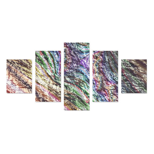 crumpled foil 17 Abstract by JamColors Canvas Print Sets B (No Frame)