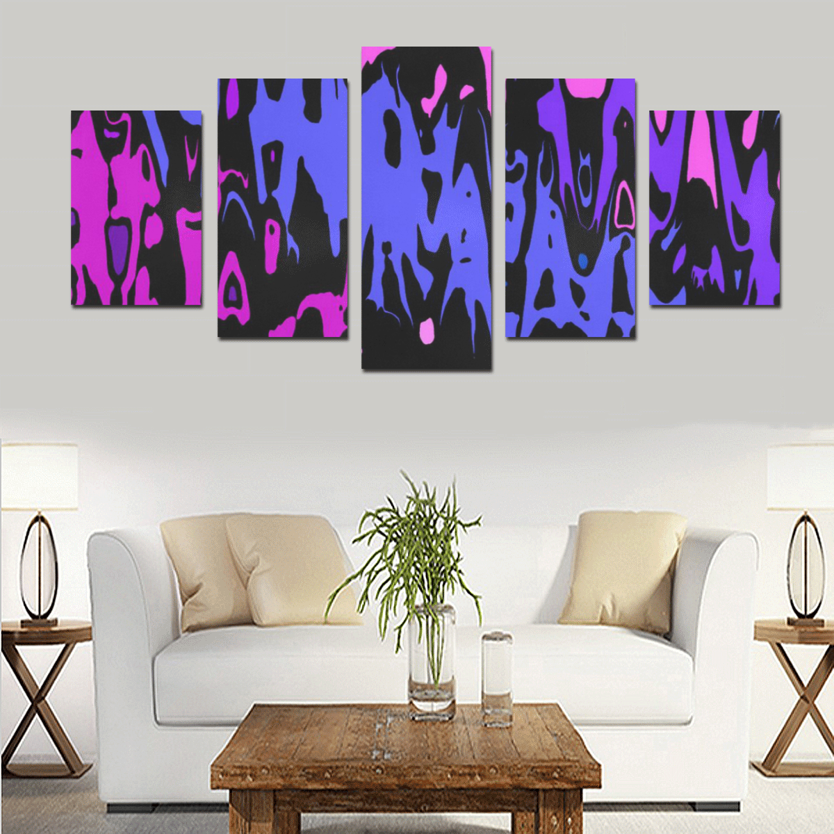 modern abstract 46B by JamColors Canvas Print Sets D (No Frame)