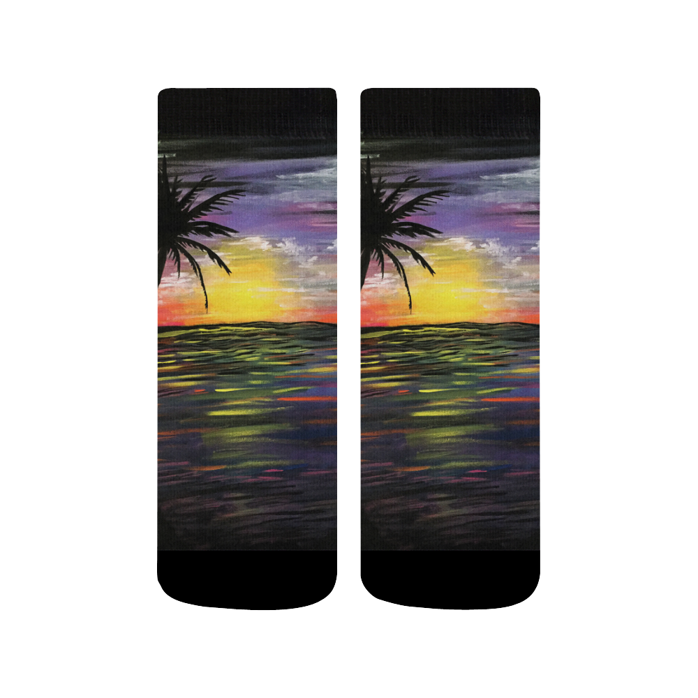 Sunset Sea Quarter Socks