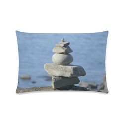 Tranquility - Stone on Stone photo Custom Zippered Pillow Case 16"x24"(Twin Sides)