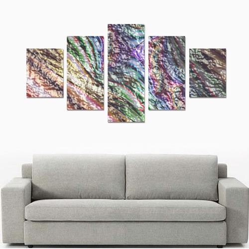 crumpled foil 17 Abstract by JamColors Canvas Print Sets B (No Frame)