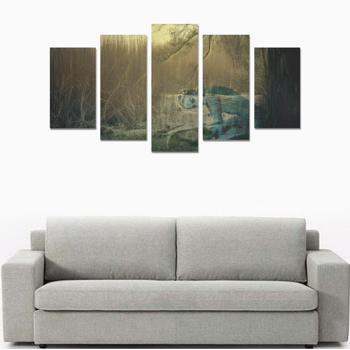 An Elve near the Pond Canvas Print Sets A (No Frame)