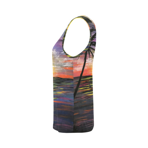 Sunset Sea All Over Print Tank Top for Women (Model T43)