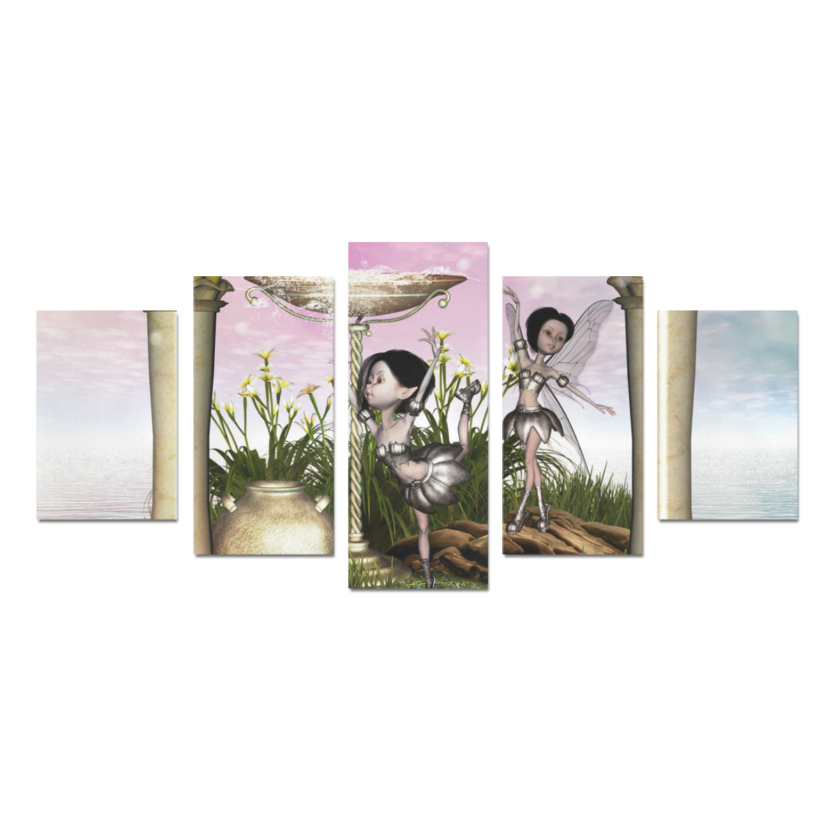 Dancing on a island Canvas Print Sets D (No Frame)