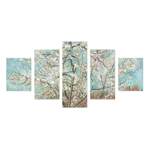 Van Gogh Pink Peach Tree Canvas Print Sets B (No Frame)