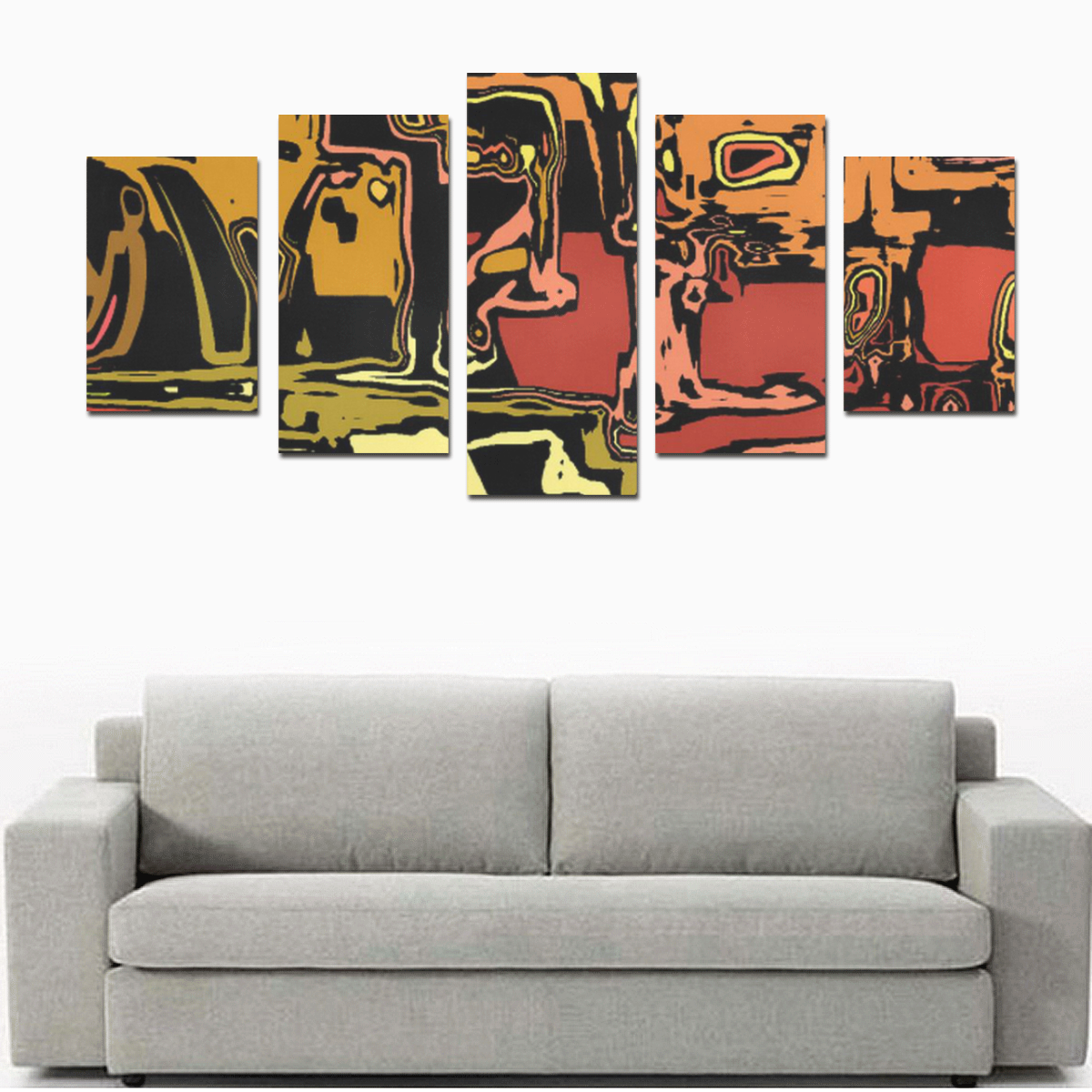 modern abstract 47C by JamColors Canvas Print Sets D (No Frame)