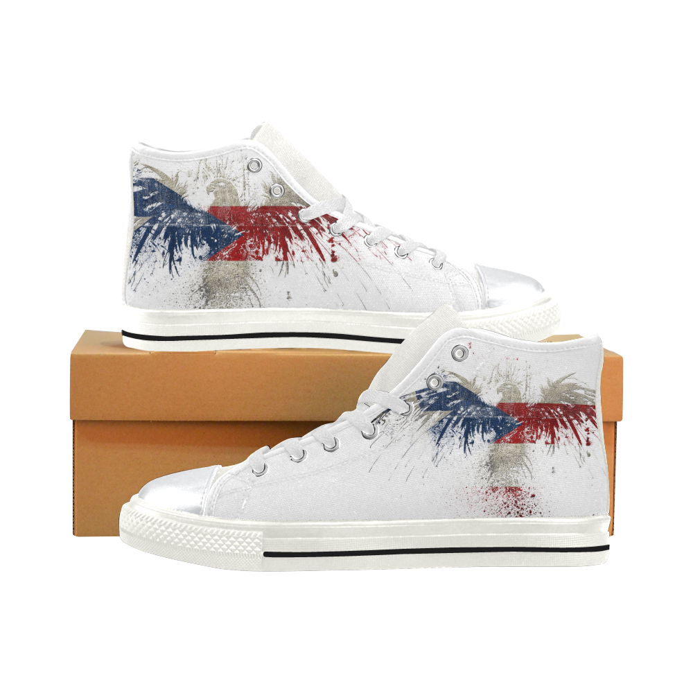 Strength PR Sneakers High Top Canvas Women's Shoes/Large Size (Model 017)
