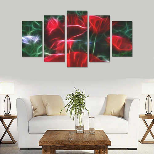 Wonderful Poppies In Summertime Canvas Print Sets A (No Frame)