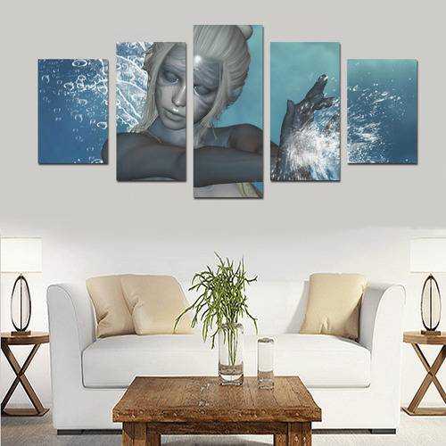 The fairy of water Canvas Print Sets D (No Frame)