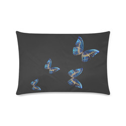 Morpho cypris butterflies painting Custom Zippered Pillow Case 16"x24"(Twin Sides)