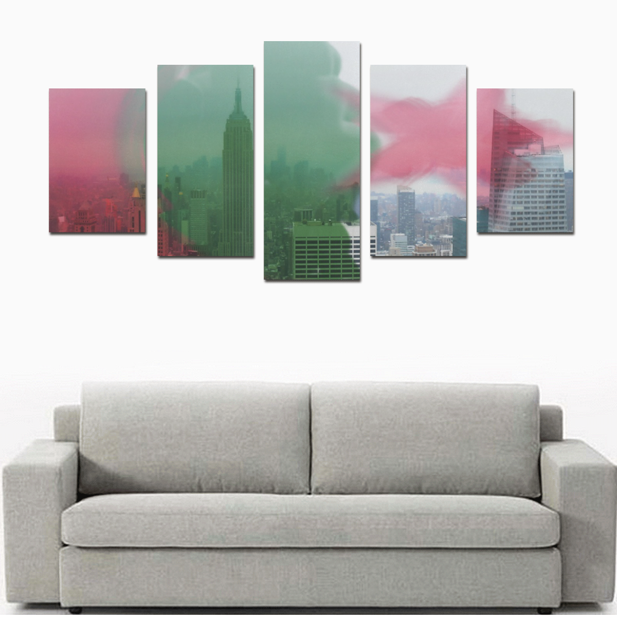 NYC Algeria Panorama Canvas Print Sets D (No Frame)