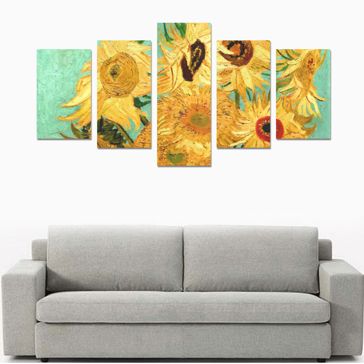 Van Gogh Sunflowers Canvas Print Sets C (No Frame)