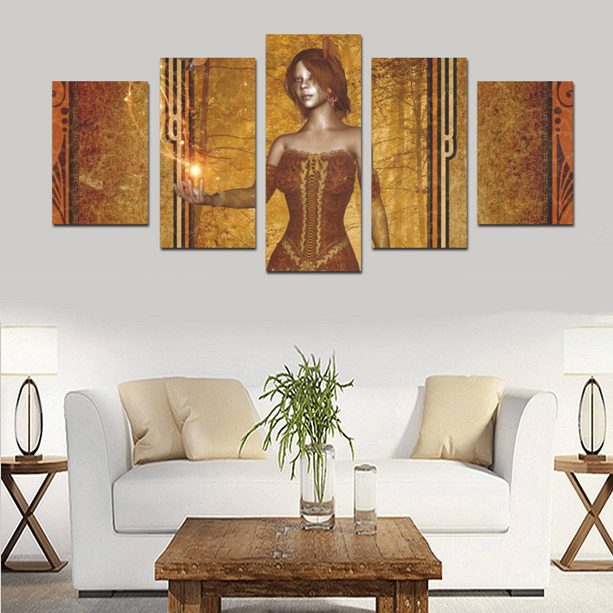 A dream of autumn Canvas Print Sets D (No Frame)