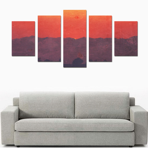 Five Shades of Sunset Canvas Print Sets D (No Frame)