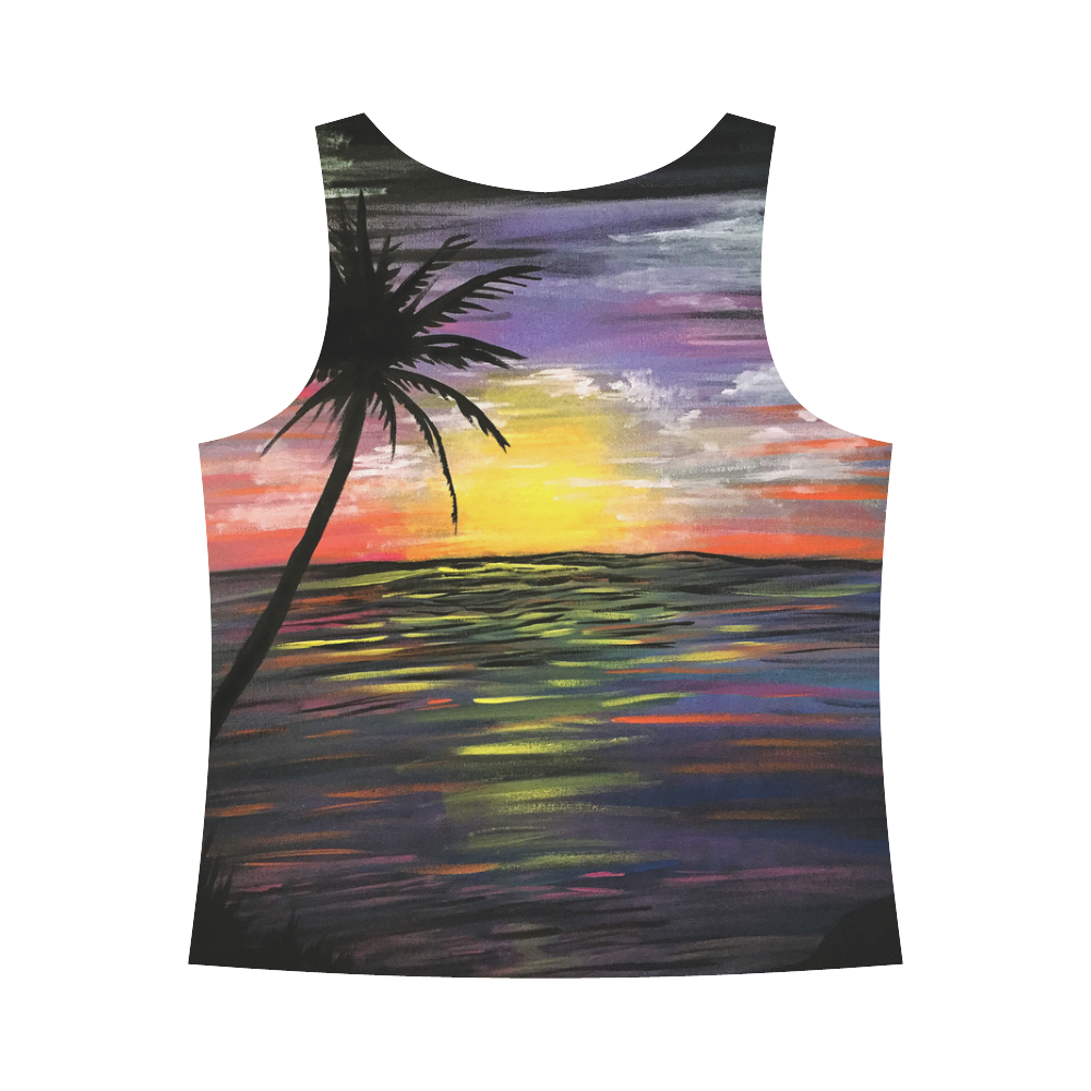 Sunset Sea All Over Print Tank Top for Women (Model T43)