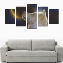 White Wolf Canvas Print Sets D (No Frame)