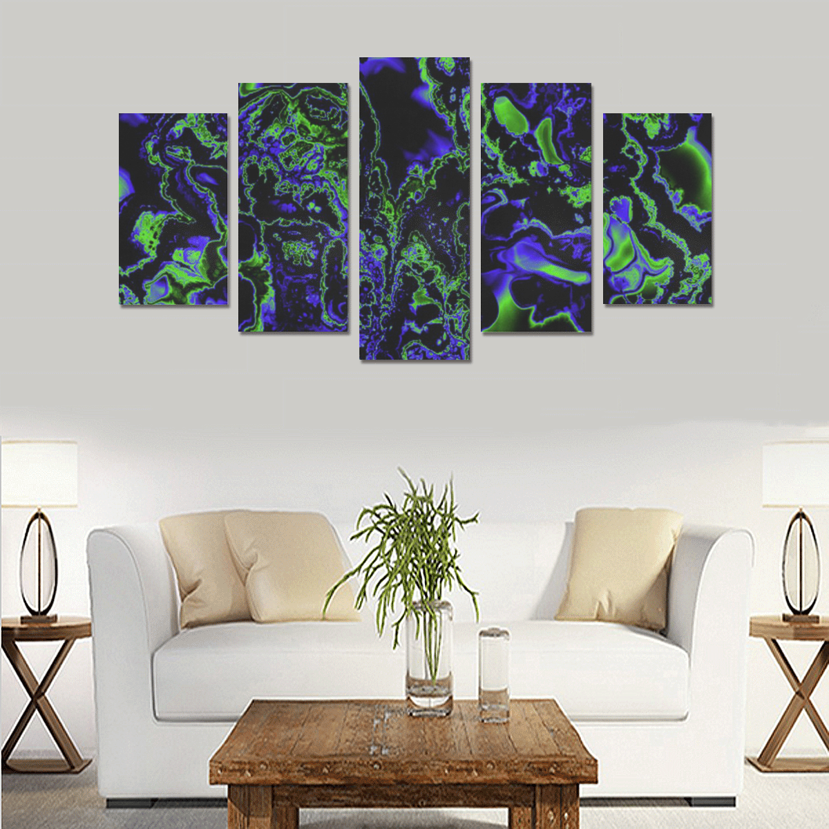 power fractal C by JamColors Canvas Print Sets A (No Frame)