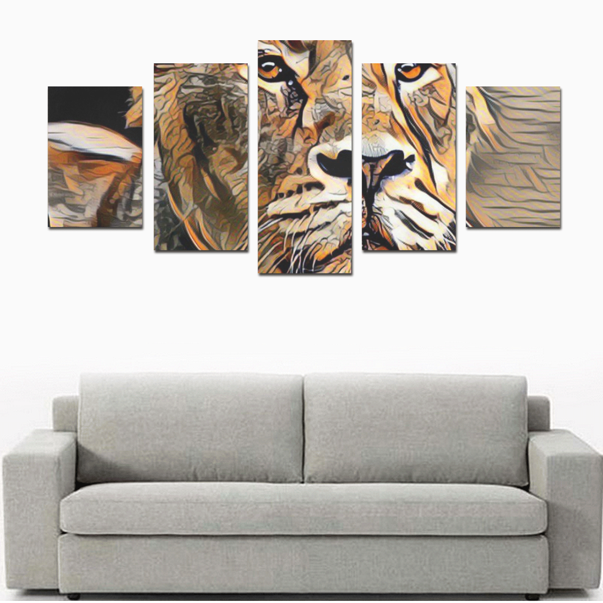ArtAnimal Lioness by JamColors Canvas Print Sets D (No Frame)