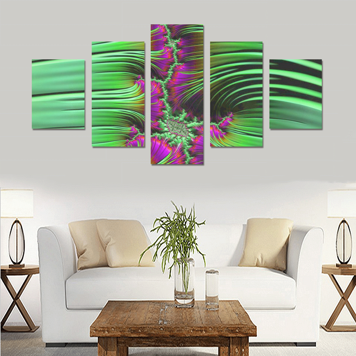 amazing Fractal 42 E by JamColors Canvas Print Sets B (No Frame)