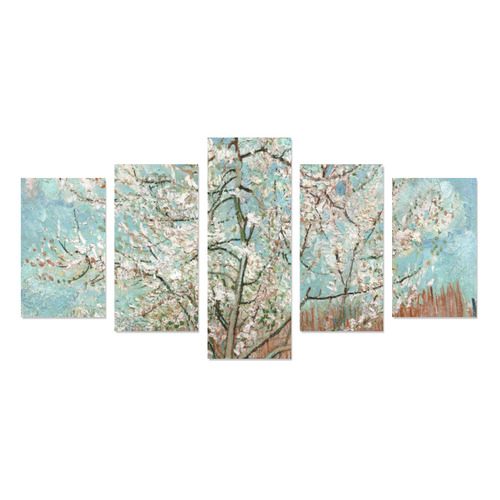 Van Gogh Pink Peach Tree Canvas Print Sets C (No Frame)