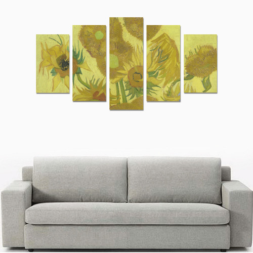 Van Gogh Sunflowers Floral Fine Art Canvas Print Sets A (No Frame)