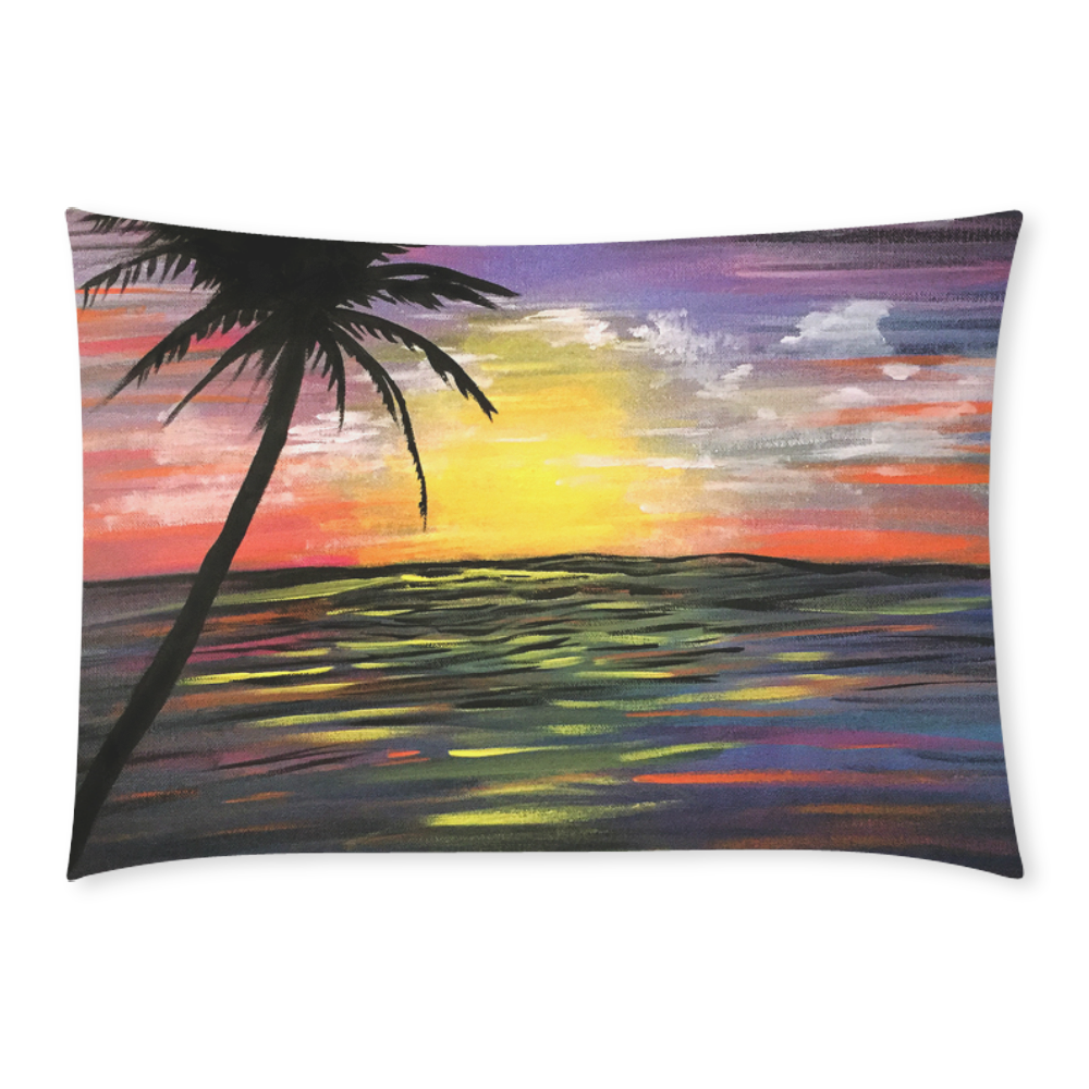 Sunset Sea Custom Rectangle Pillow Case 20x30 (One Side)