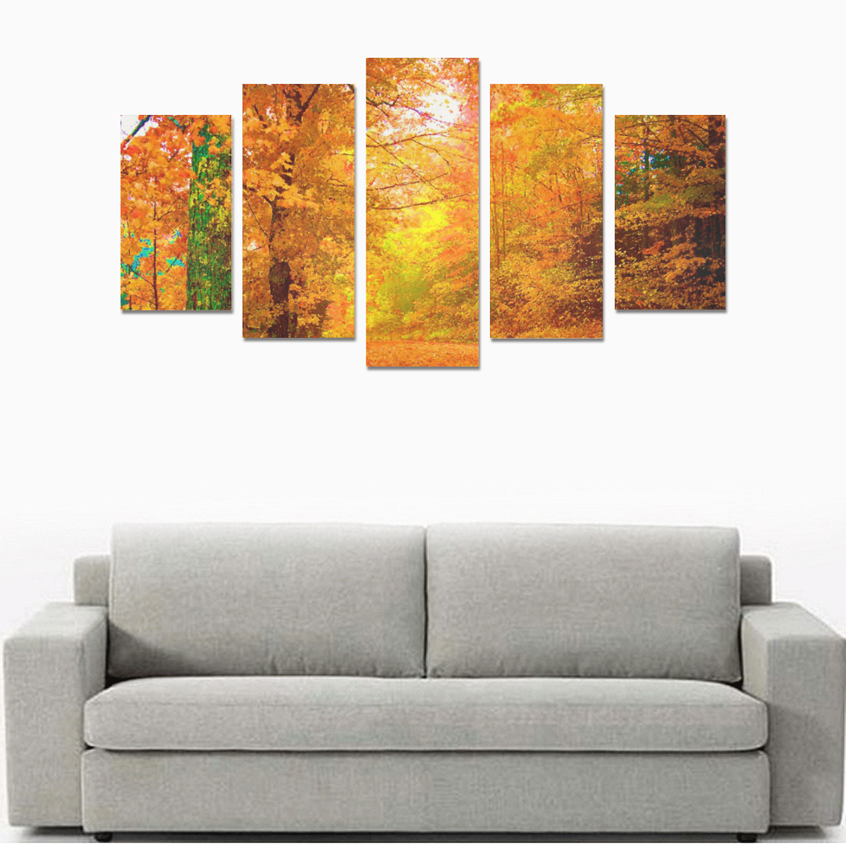 Vermont Autumn Nature Landscape Canvas Print Sets A (No Frame)